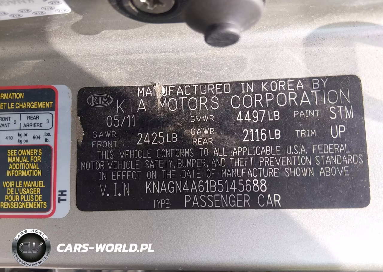 2011 Kia Optima Ex Turbo VIN:KNAGN4A61B5145688 - 9
