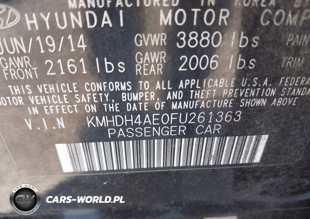2015 Hyundai Elantra Se VIN:KMHDH4AE0FU261363 - 9