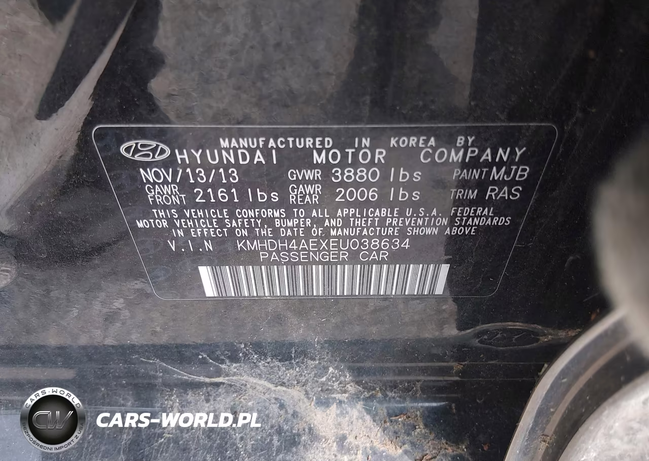 2014 Hyundai Elantra Se VIN:KMHDH4AEXEU038634 - 9
