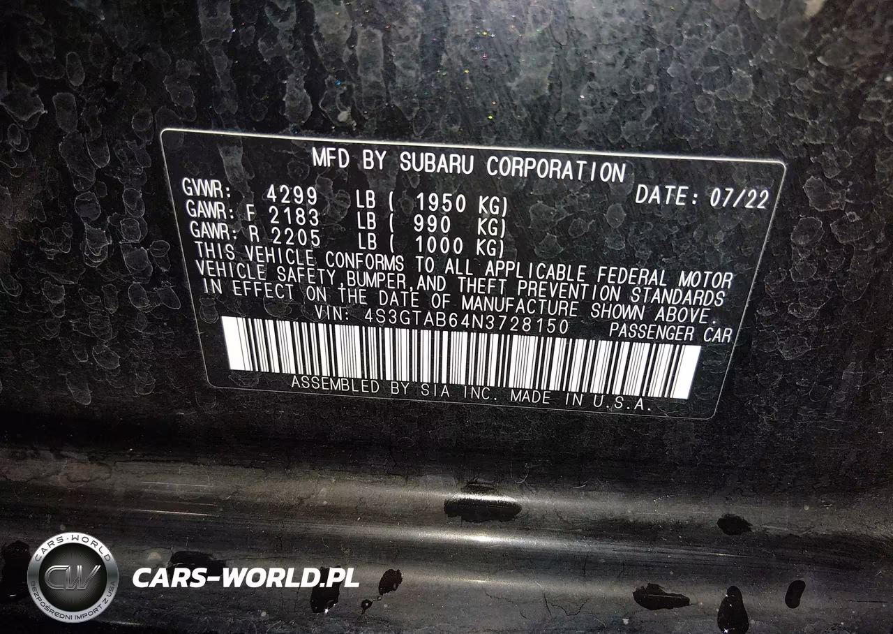 2022 Subaru Impreza Base 5-Door VIN:4S3GTAB64N3728150 - 9