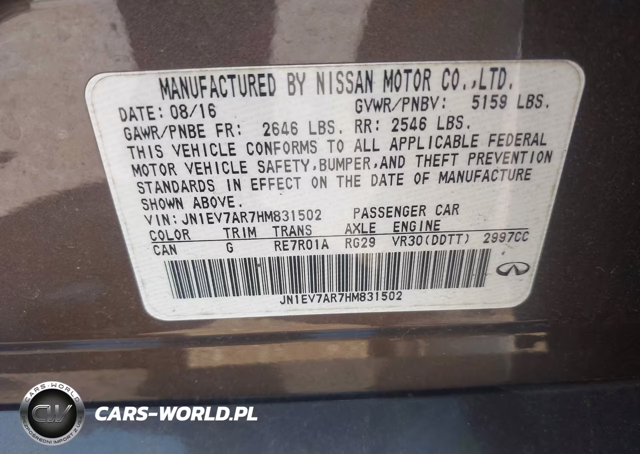 2017 Infiniti Q50 3.0T Premium VIN:JN1EV7AR7HM831502 - 9