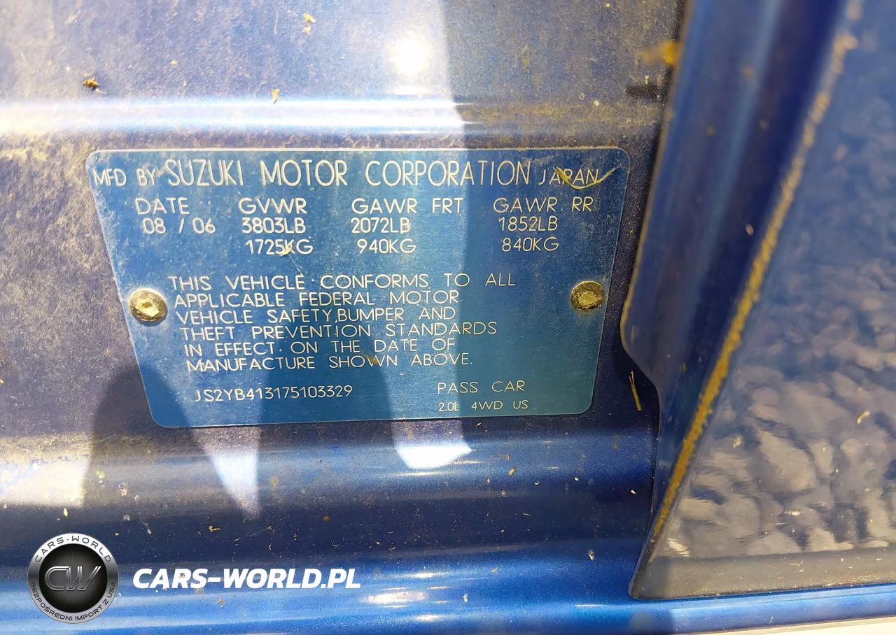 2007 Suzuki Sx4 Convenience-Rally VIN:JS2YB413175103329 - 9