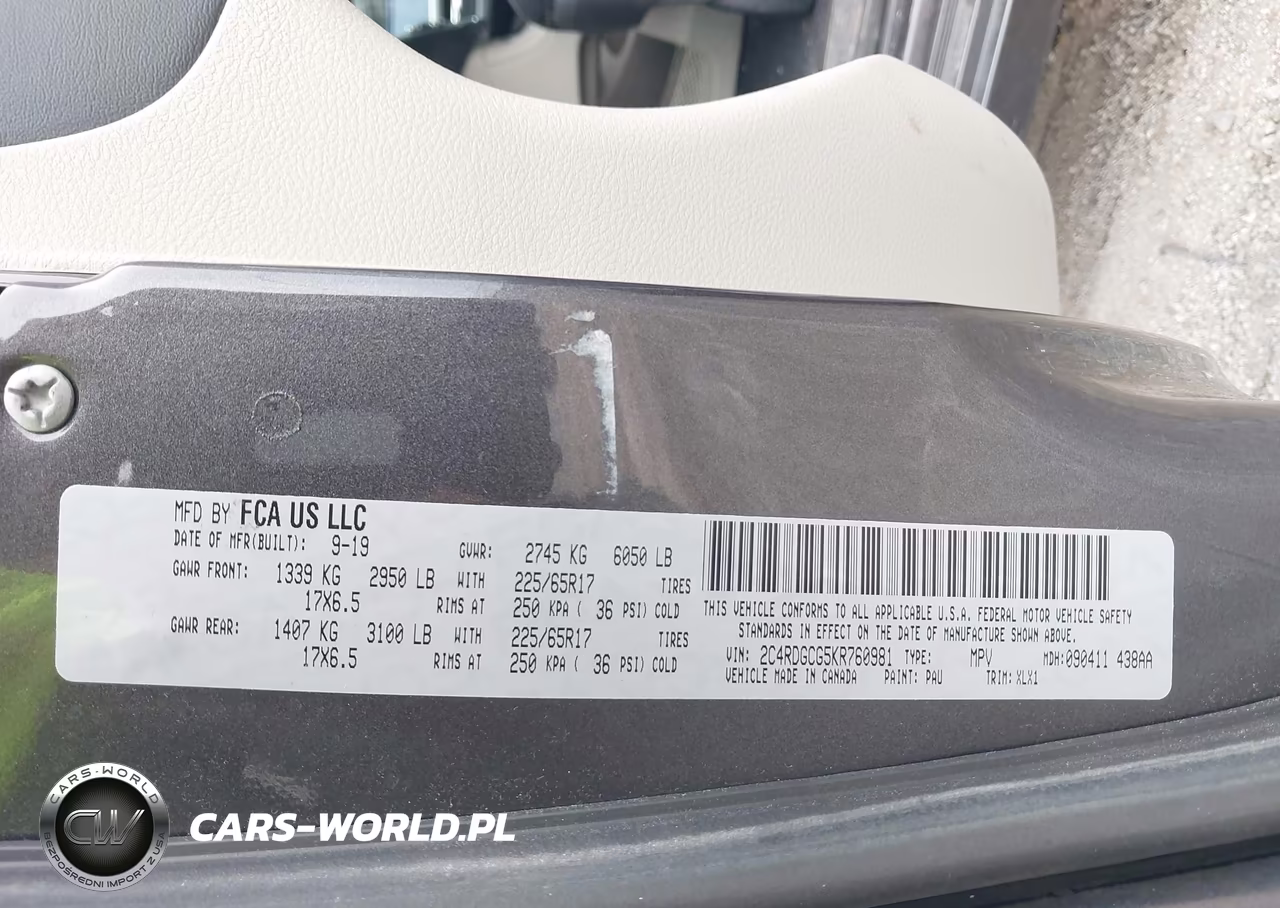 2019 Dodge Grand Caravan Sxt VIN:2C4RDGCG5KR760981 - 9