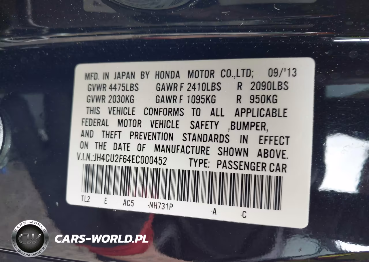 2014 Acura Tsx 2.4 VIN:JH4CU2F64EC000452 - 9