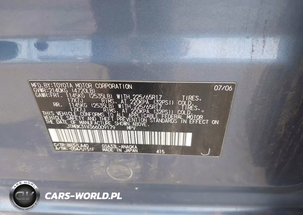 2006 Toyota Rav4 Limited V6 VIN:JTMBK31V366009179 - 9
