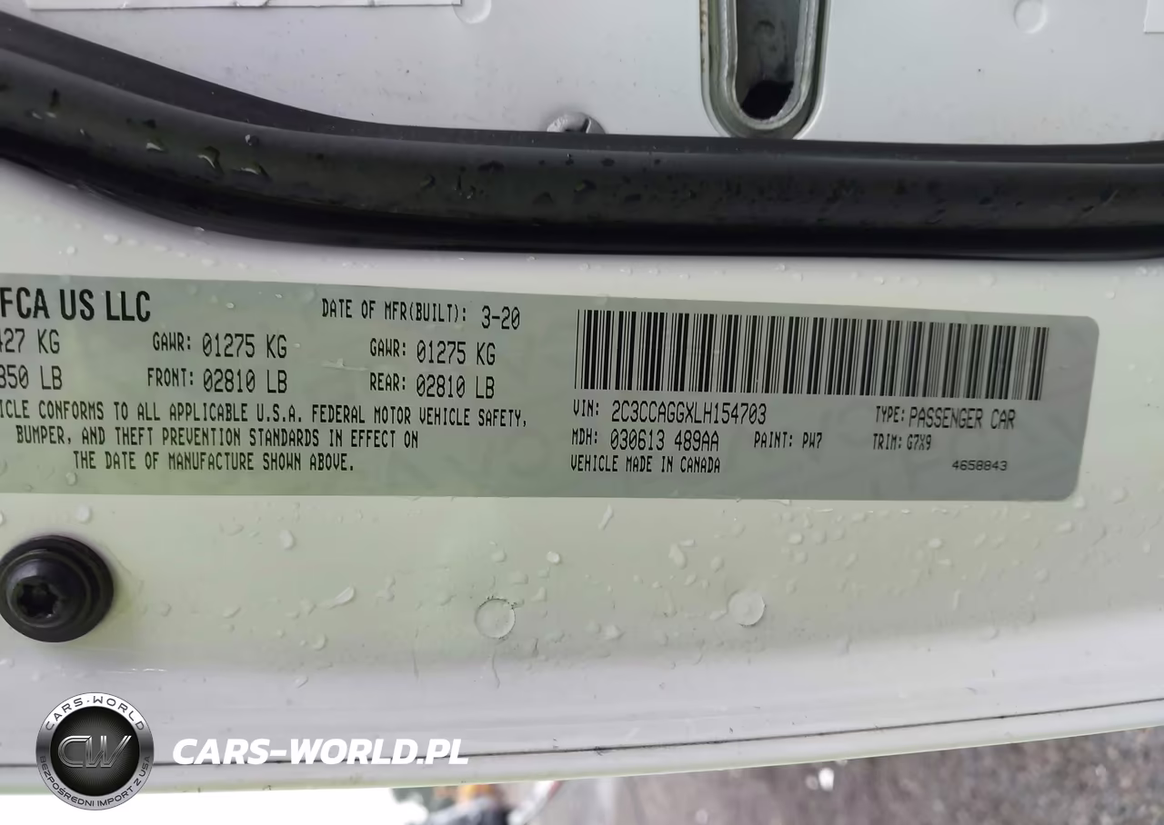 2020 Chrysler 300 300S Awd VIN:2C3CCAGGXLH154703 - 9