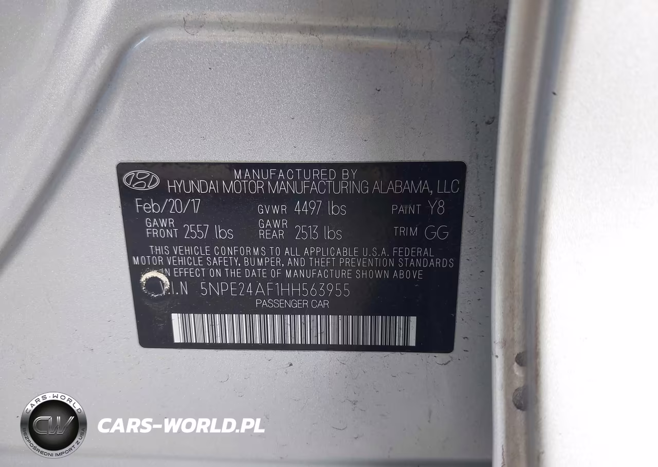 2017 Hyundai Sonata VIN:5NPE24AF1HH563955 - 9