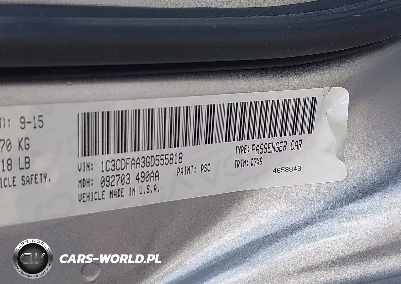 2016 Dodge Dart Se VIN:1C3CDFAA3GD555818 - 9