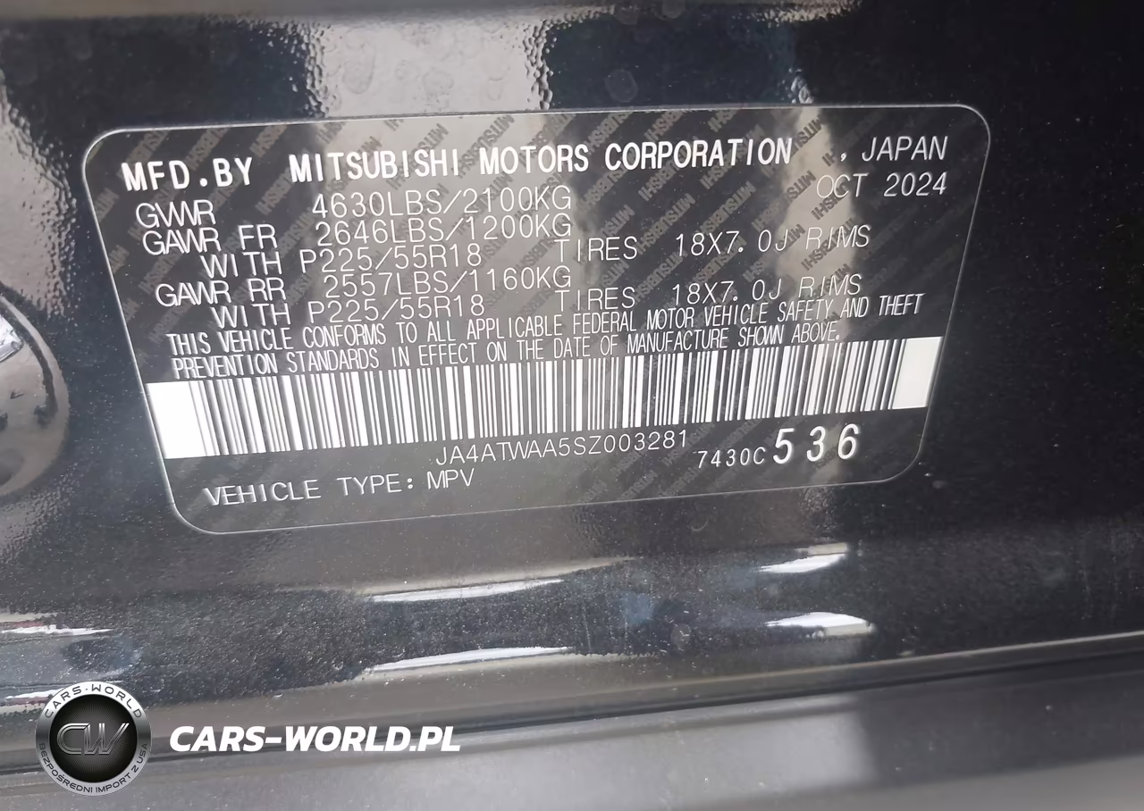 2025 Mitsubishi Eclipse Cross Se S-Awc VIN:JA4ATWAA5SZ003281 - 9