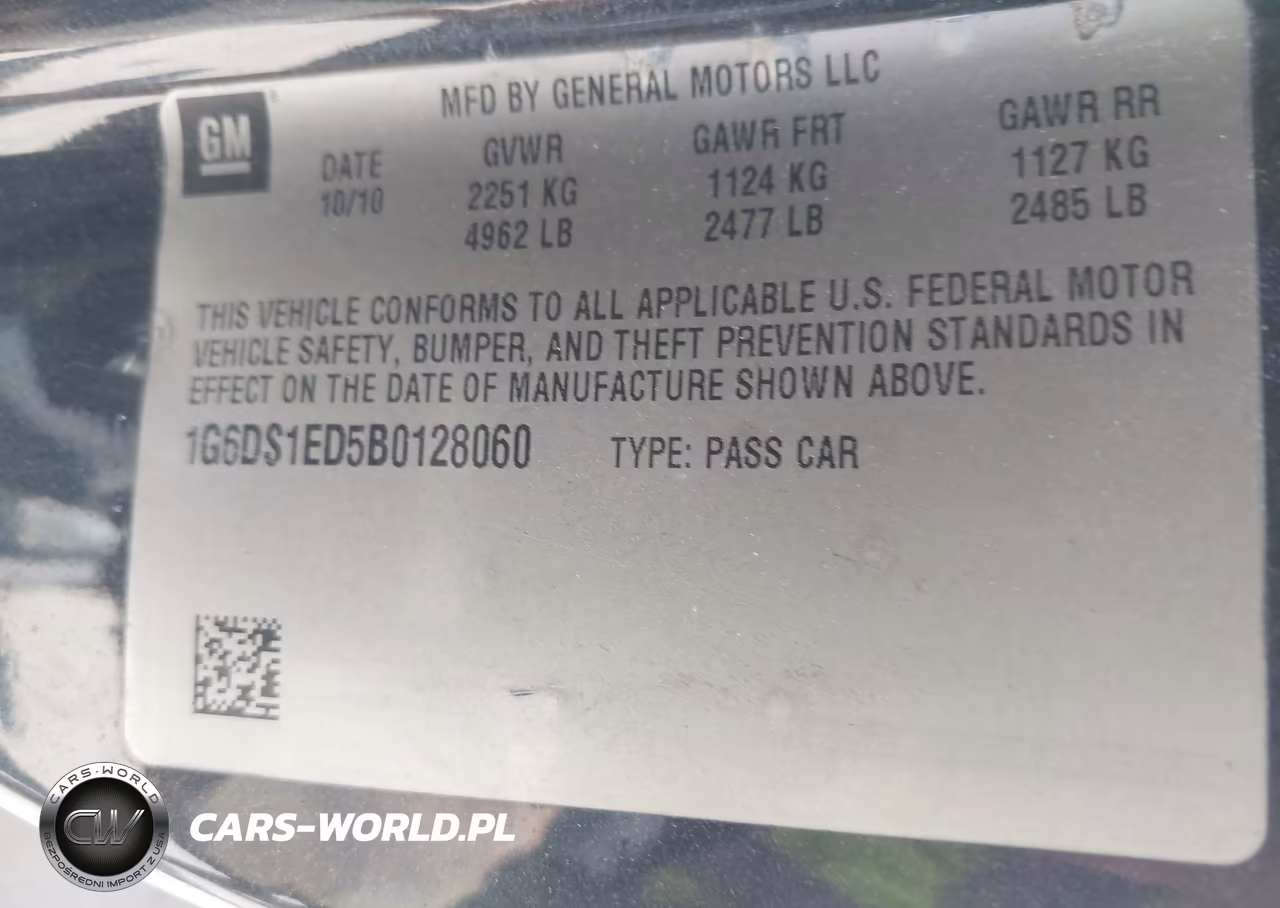 2011 Cadillac Cts Premium VIN:1G6DS1ED5B0128060 - 9