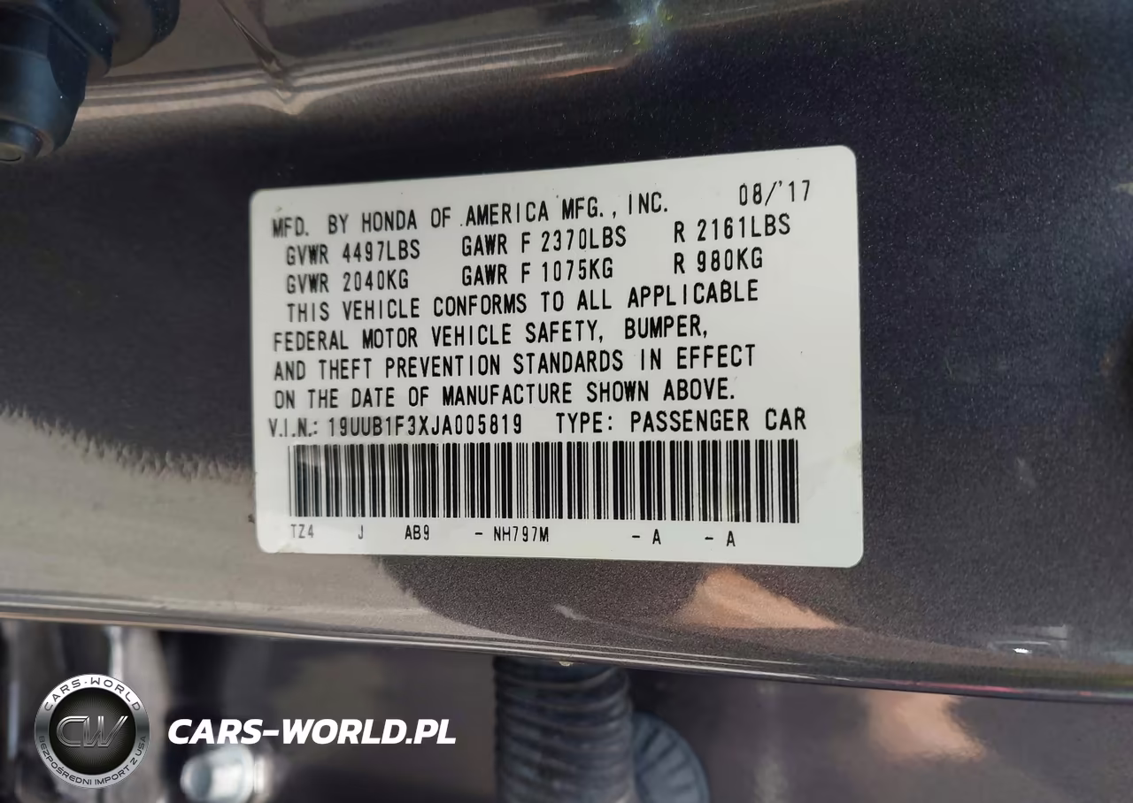 2018 Acura Tlx VIN:19UUB1F3XJA005819 - 9