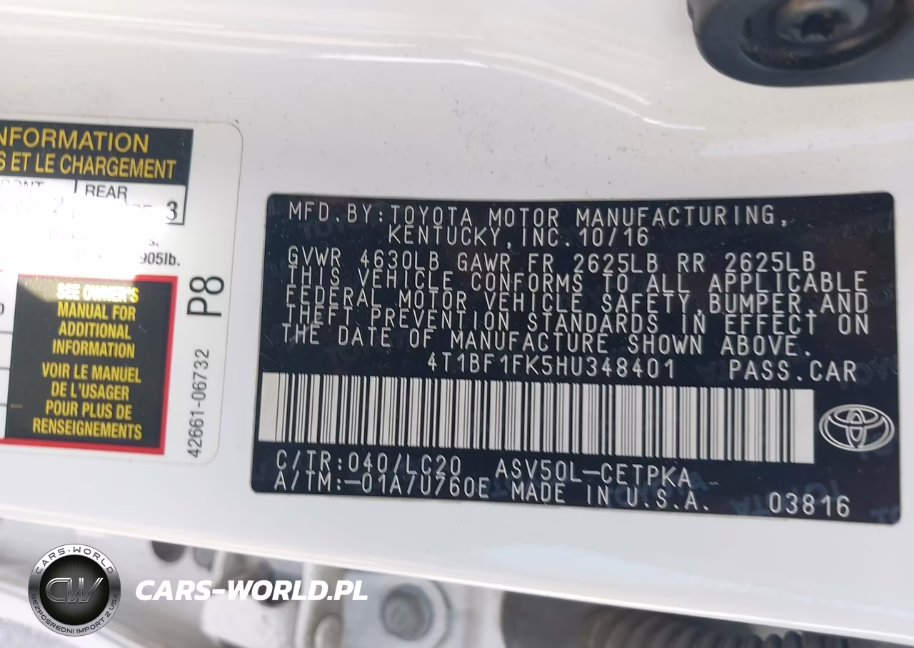 2017 Toyota Camry Xse VIN:4T1BF1FK5HU348401 - 9