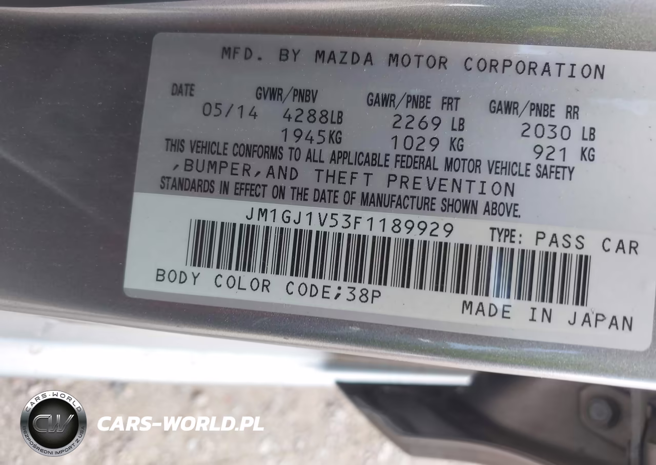 2015 Mazda Mazda6 I Touring VIN:JM1GJ1V53F1189929 - 9