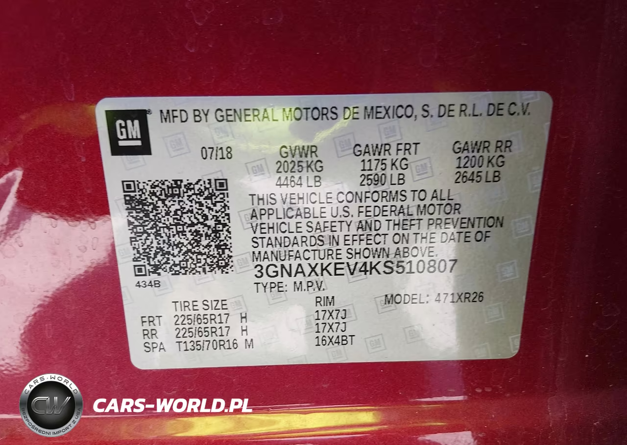2019 Chevrolet Equinox Lt VIN:3GNAXKEV4KS510807 - 9