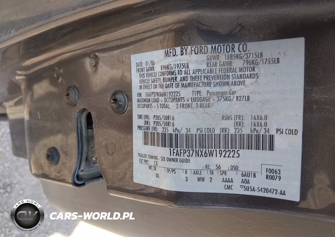 2006 Ford Focus Zx5 VIN:1FAFP37NX6W192225 - 9