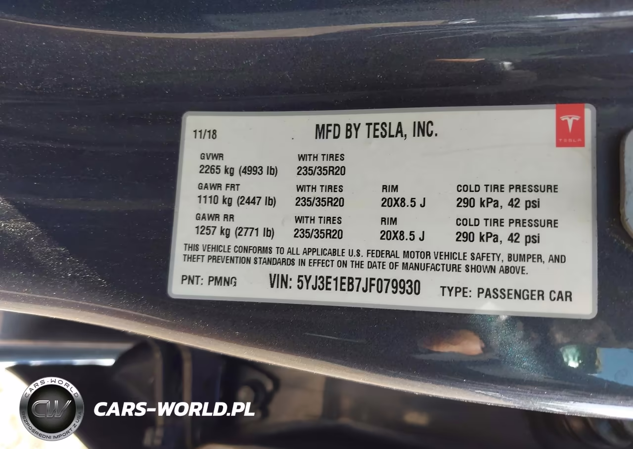 2018 Tesla Model 3 Long Range-Performance VIN:5YJ3E1EB7JF079930 - 9