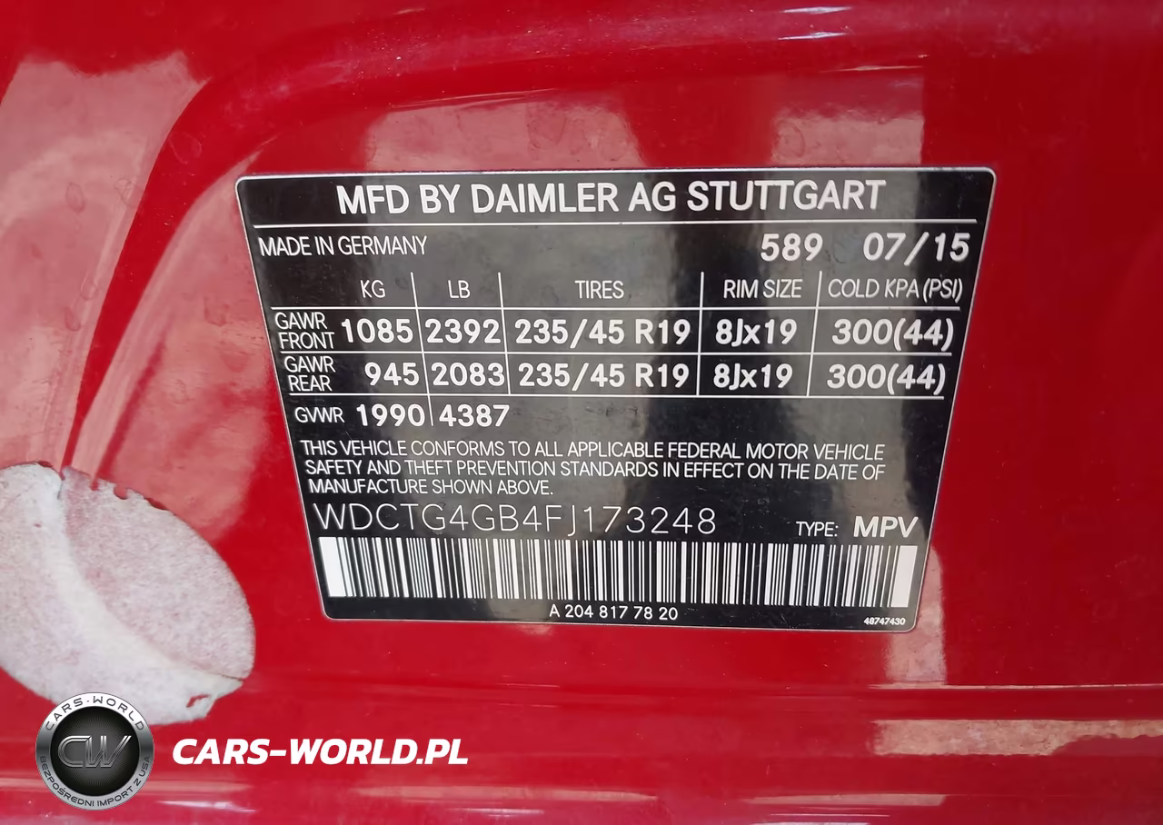 2015 Mercedes-Benz Gla 250 4Matic VIN:WDCTG4GB4FJ173248 - 9