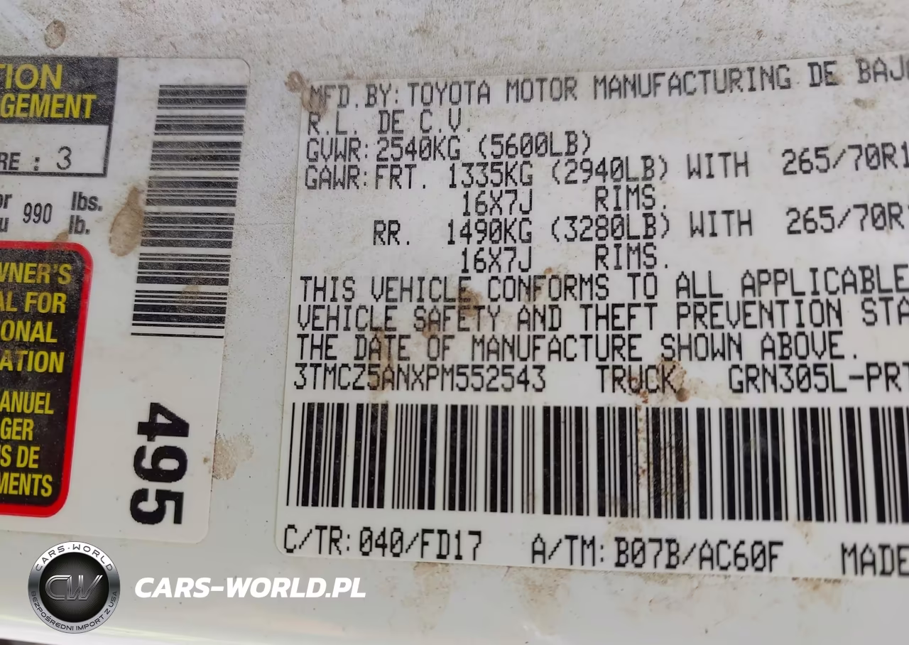 2023 Toyota Tacoma Trd Off Road VIN:3TMCZ5ANXPM552543 - 9