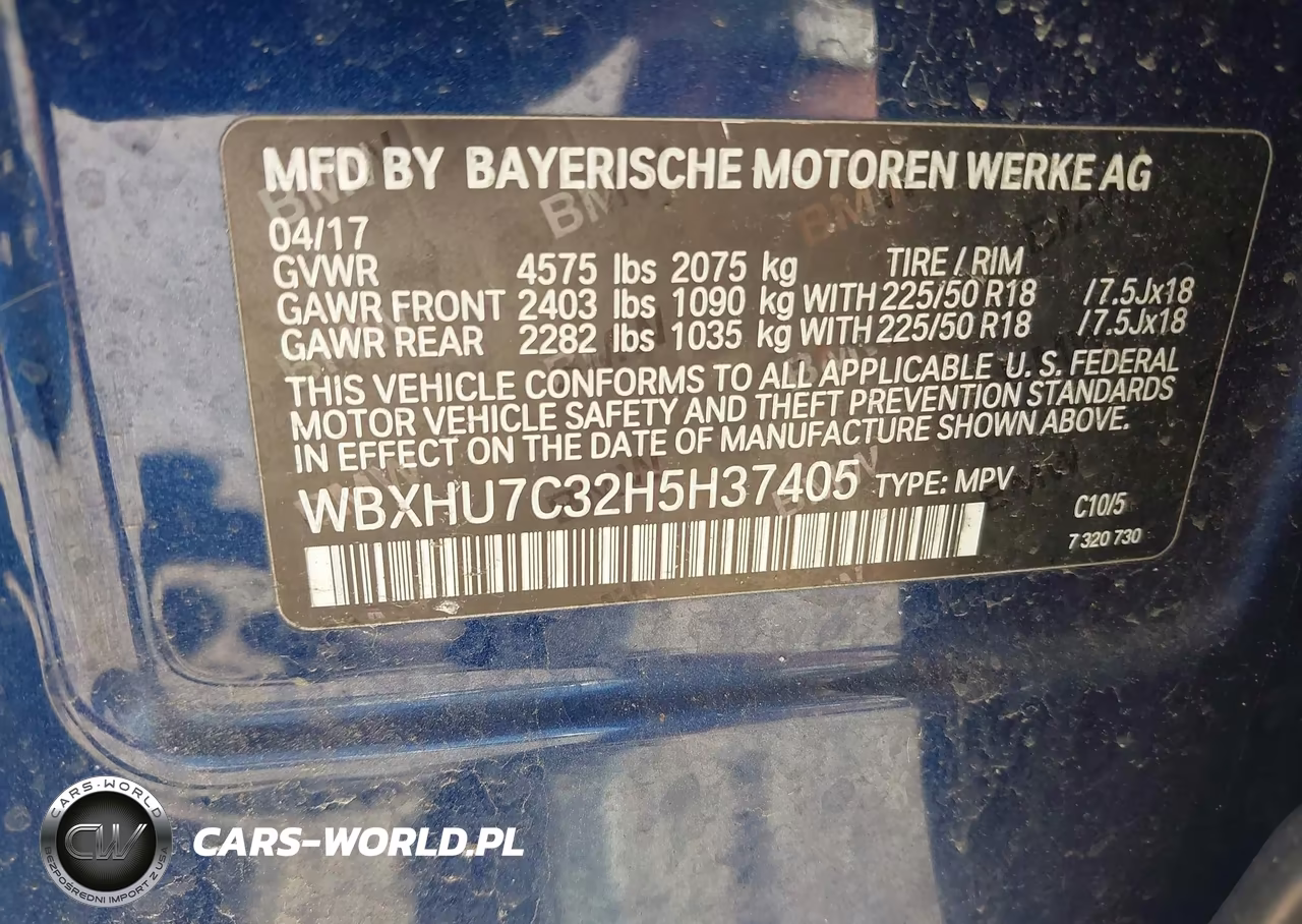 2017 BMW X1 Sdrive28I VIN:WBXHU7C32H5H37405 - 9