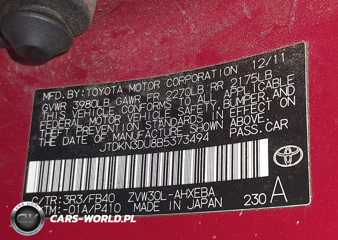 2011 Toyota Prius Two VIN:JTDKN3DU8B5373494 - 9