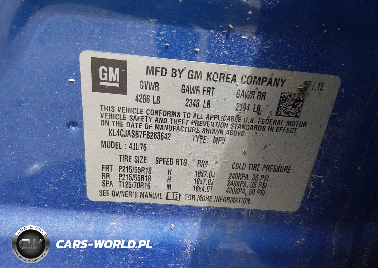 2015 Buick Encore VIN:KL4CJASB7FB263642 - 9