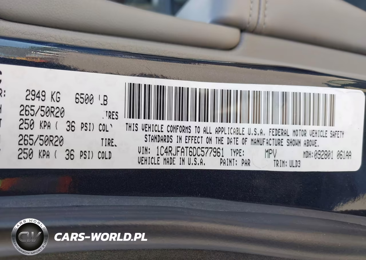 2013 Jeep Grand Cherokee Laredo Altitude VIN:1C4RJFAT6DC577961 - 9