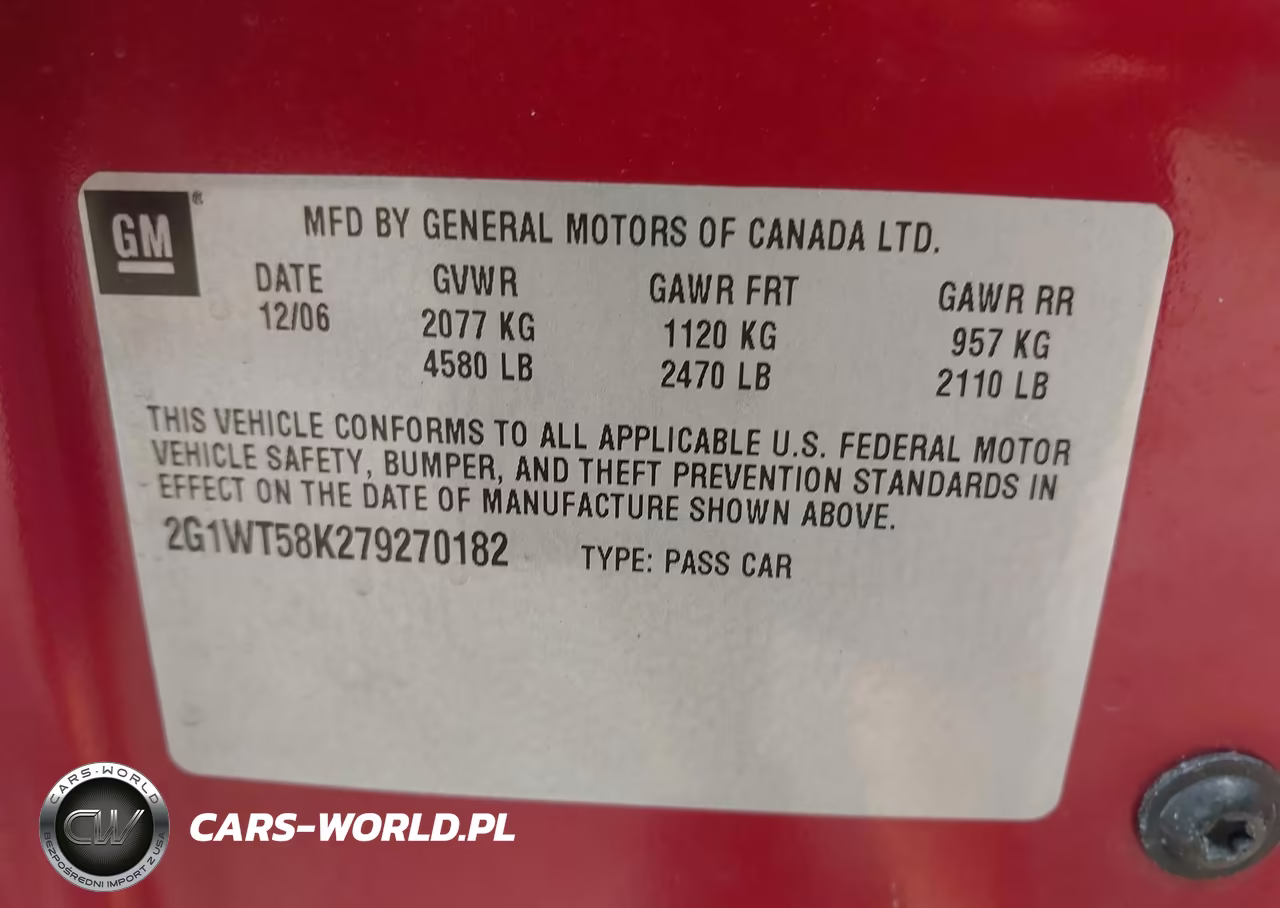 2007 Chevrolet Impala 3.5L Lt VIN:2G1WT58K279270182 - 9