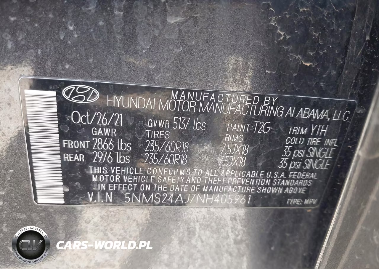 2022 Hyundai Santa Fe Sel VIN:5NMS24AJ7NH405961 - 9