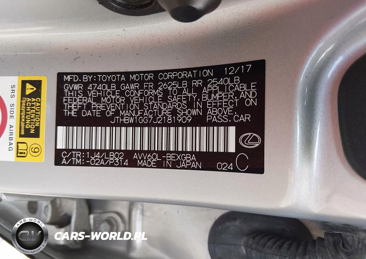 2018 Lexus Es 300H VIN:JTHBW1GG7J2181909 - 9