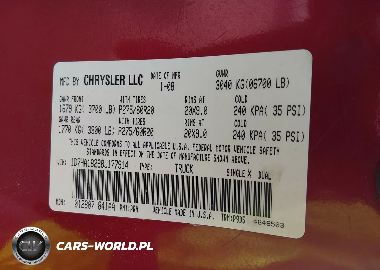 2008 Dodge Ram 1500 Slt VIN:1D7HA18298J177914 - 9