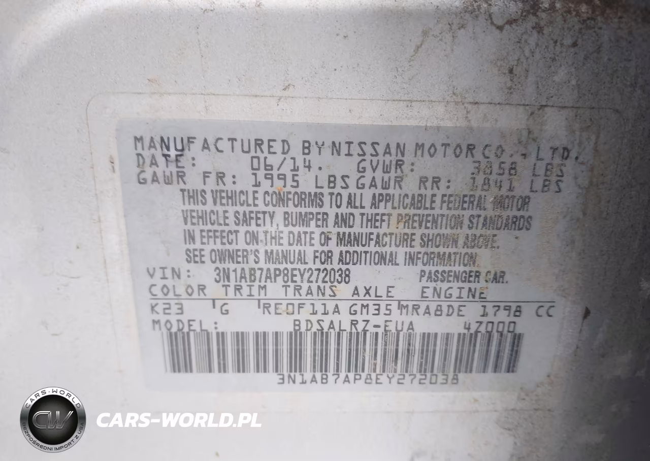 2014 Nissan Sentra Sr VIN:3N1AB7AP8EY272038 - 9