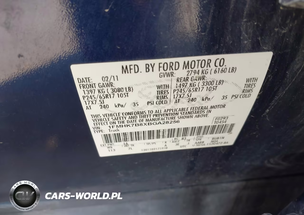 2011 Ford Explorer VIN:1FMHK7B8XBGA28256 - 9
