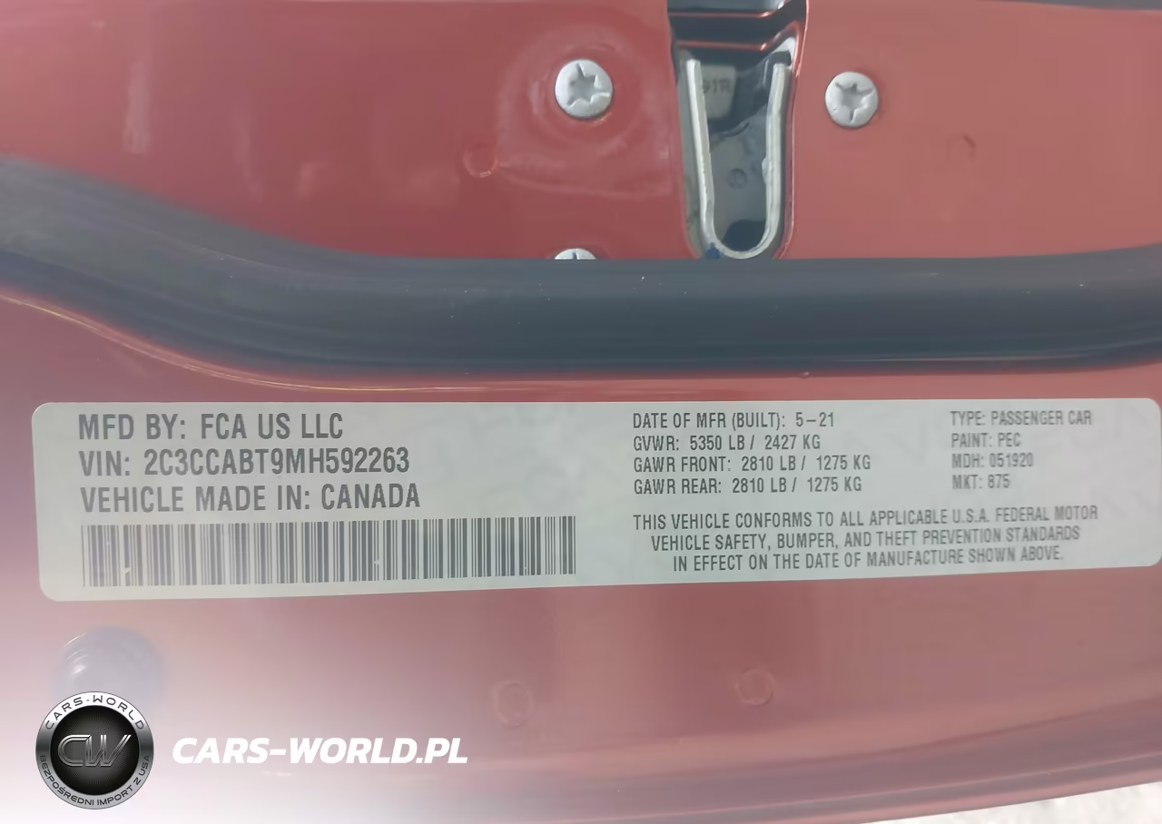 2021 Chrysler 300 300S VIN:2C3CCABT9MH592263 - 9