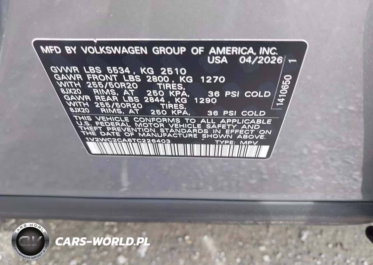 2026 Volkswagen Atlas Cross Sport Se With Technology VIN:1V2WC2CA6TC226403 - 9