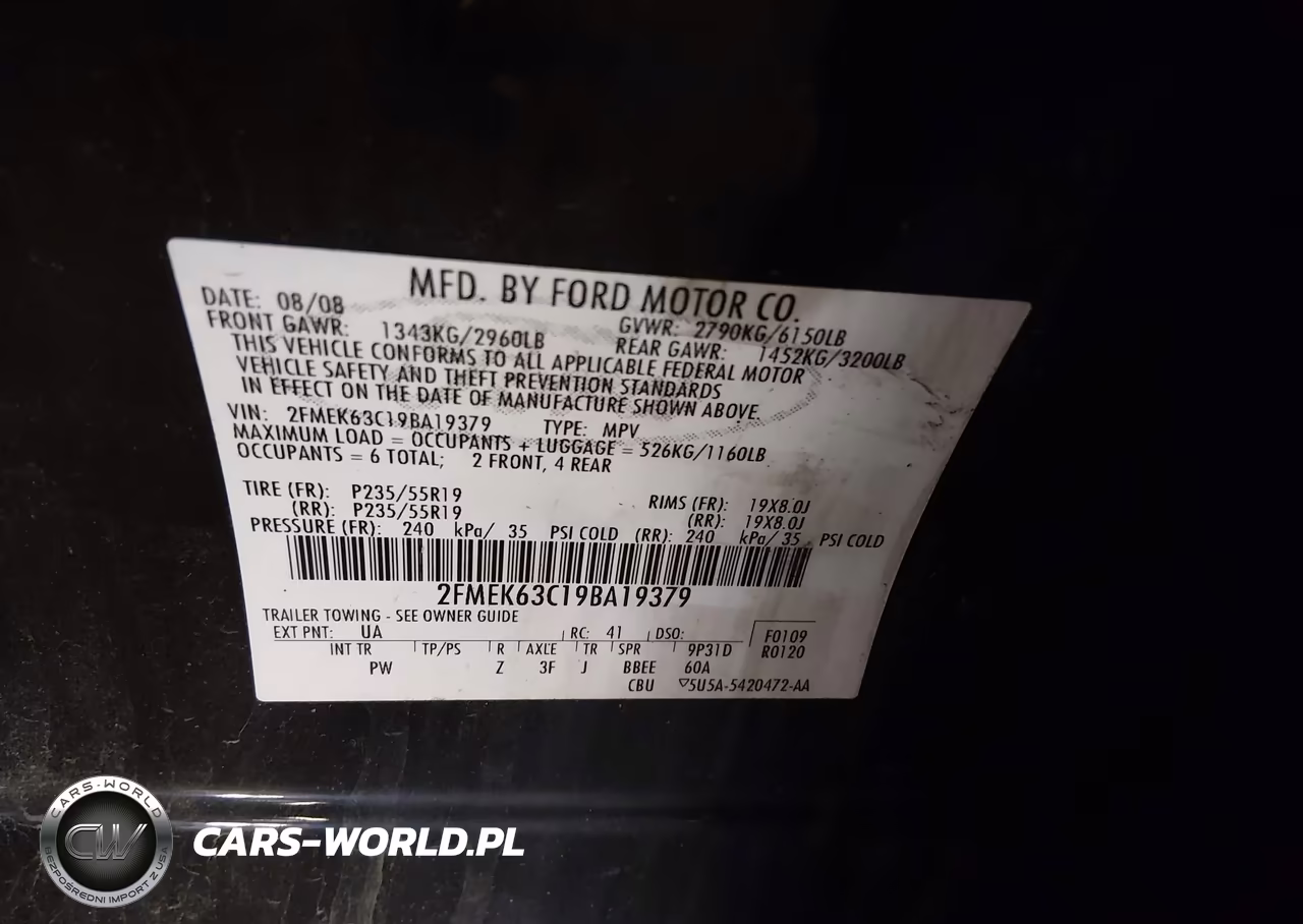 2009 Ford Flex Limited VIN:2FMEK63C19BA19379 - 9