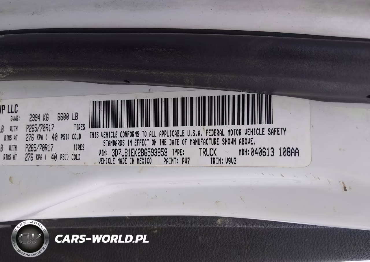 2011 Ram Ram 1500 St VIN:3D7JB1EK2BG593959 - 9