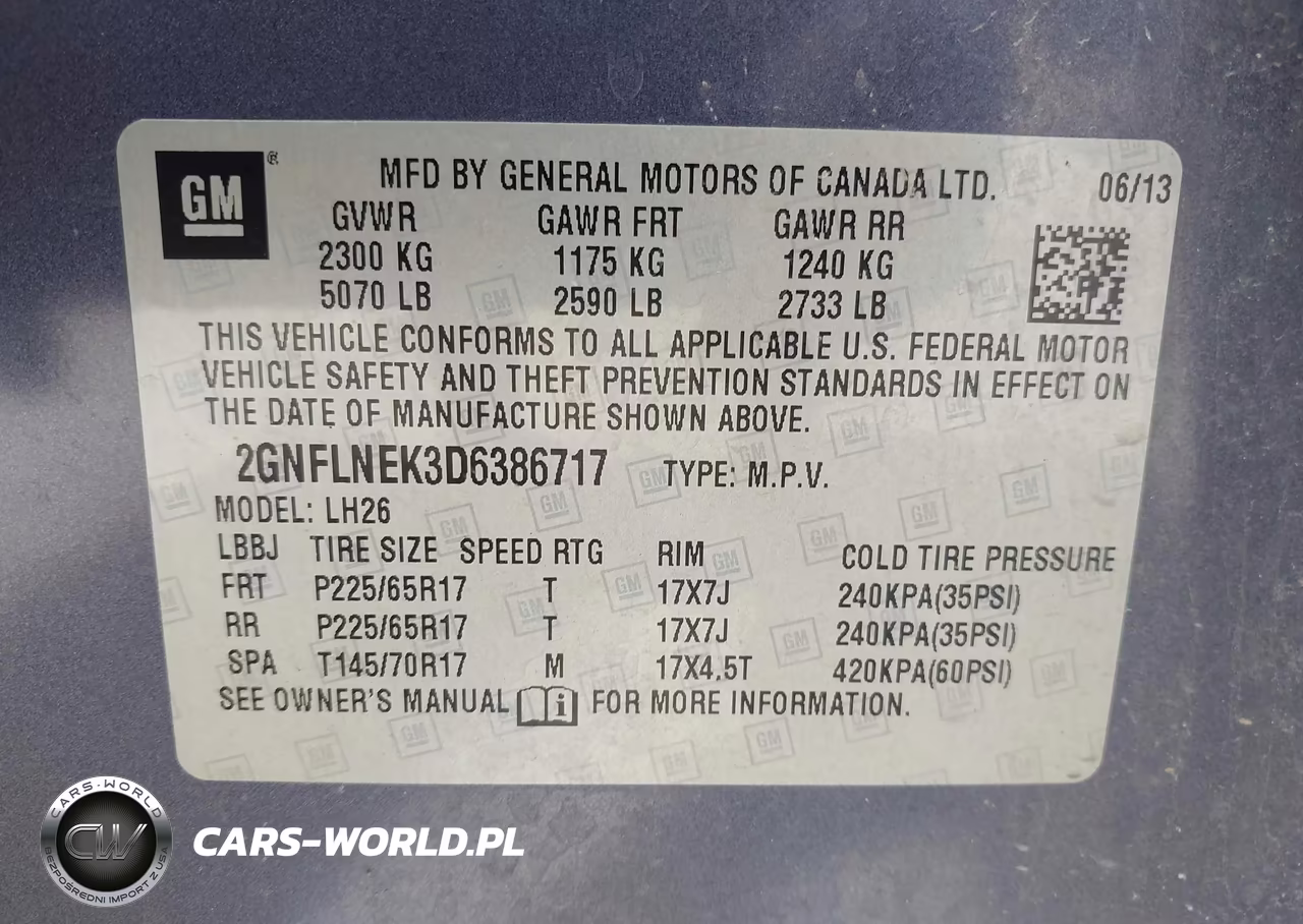 2013 Chevrolet Equinox Lt VIN:2GNFLNEK3D6386717 - 9