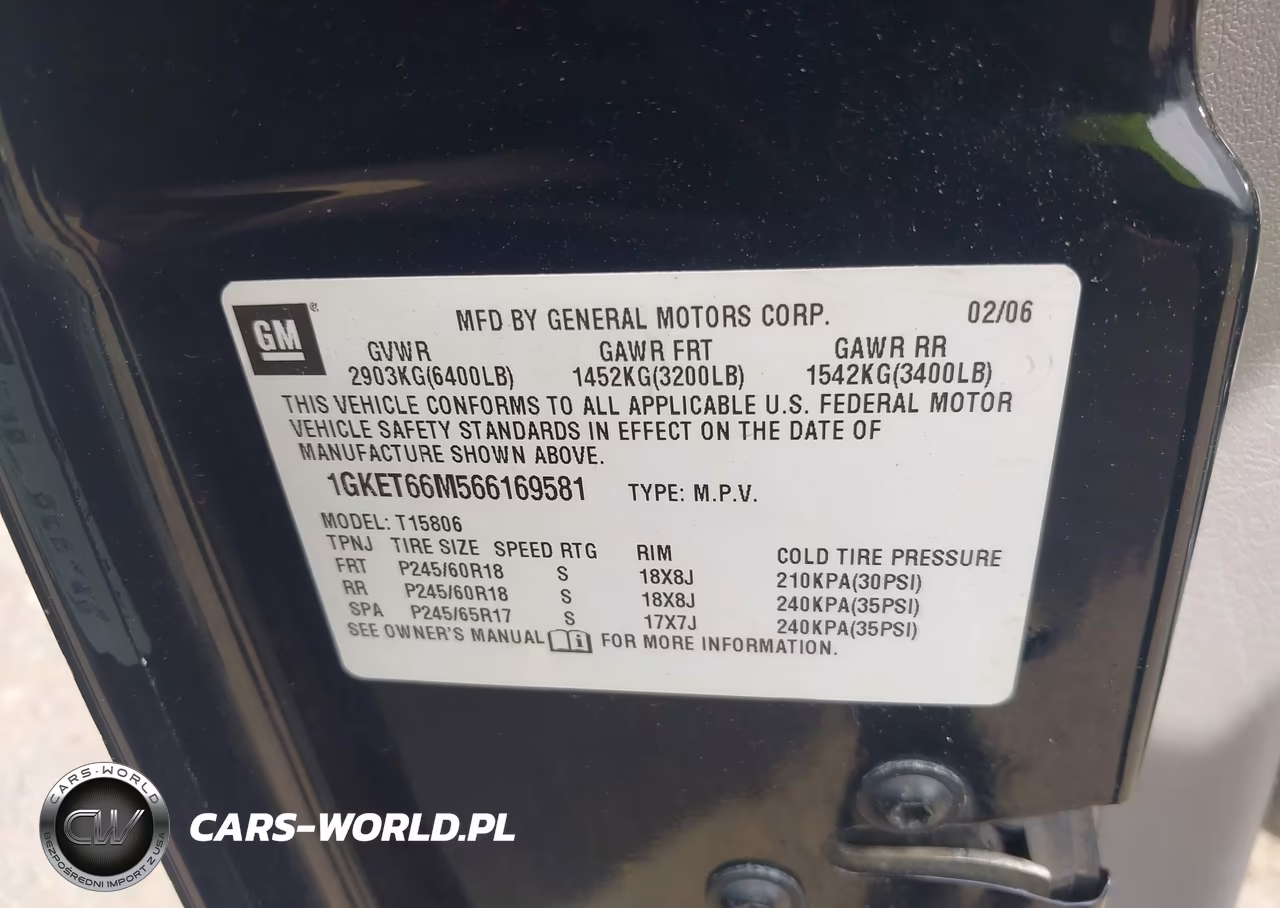 2006 GMC Envoy Xl Denali VIN:1GKET66M566169581 - 9