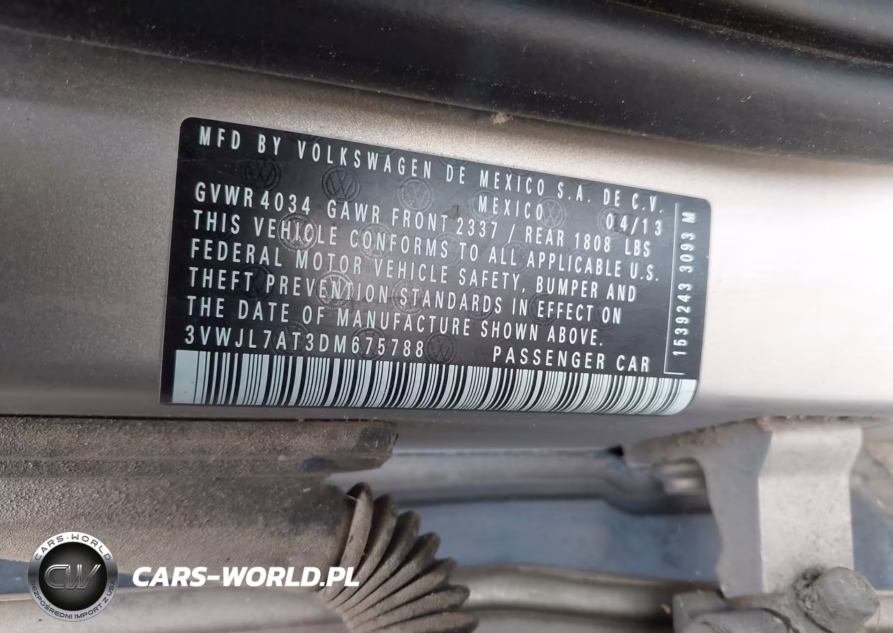 2013 Volkswagen Beetle 2.0L Tdi VIN:3VWJL7AT3DM675788 - 9