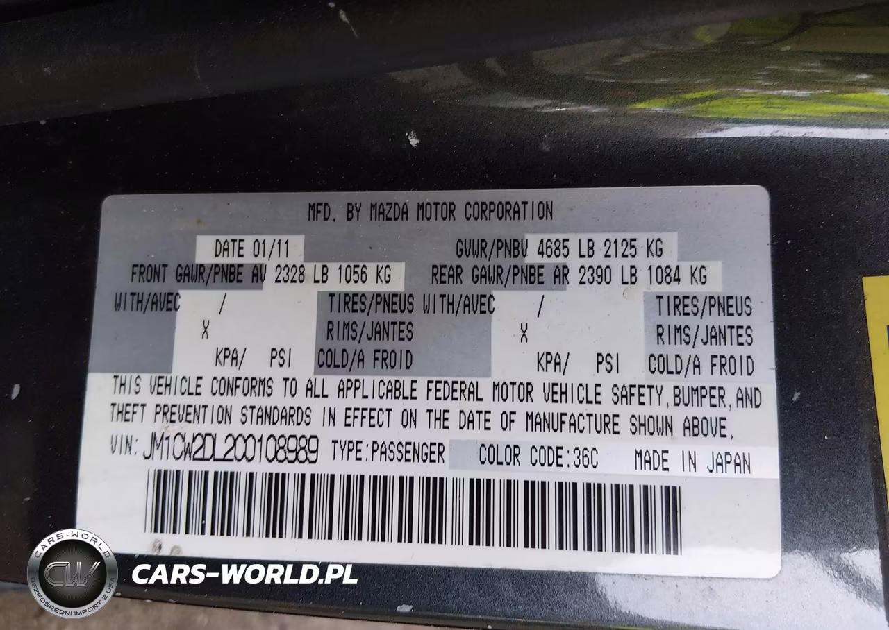 2012 Mazda Mazda5 Grand Touring VIN:JM1CW2DL2C0108989 - 9