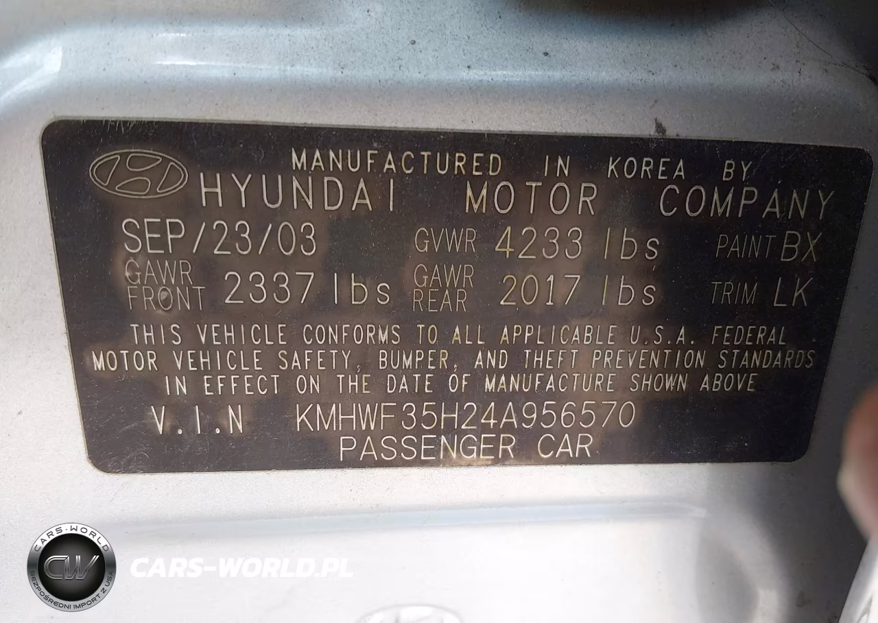 2004 Hyundai Sonata Gls-Lx VIN:KMHWF35H24A956570 - 9