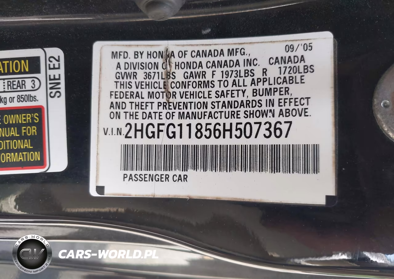 2006 Honda Civic Ex VIN:2HGFG11856H507367 - 9