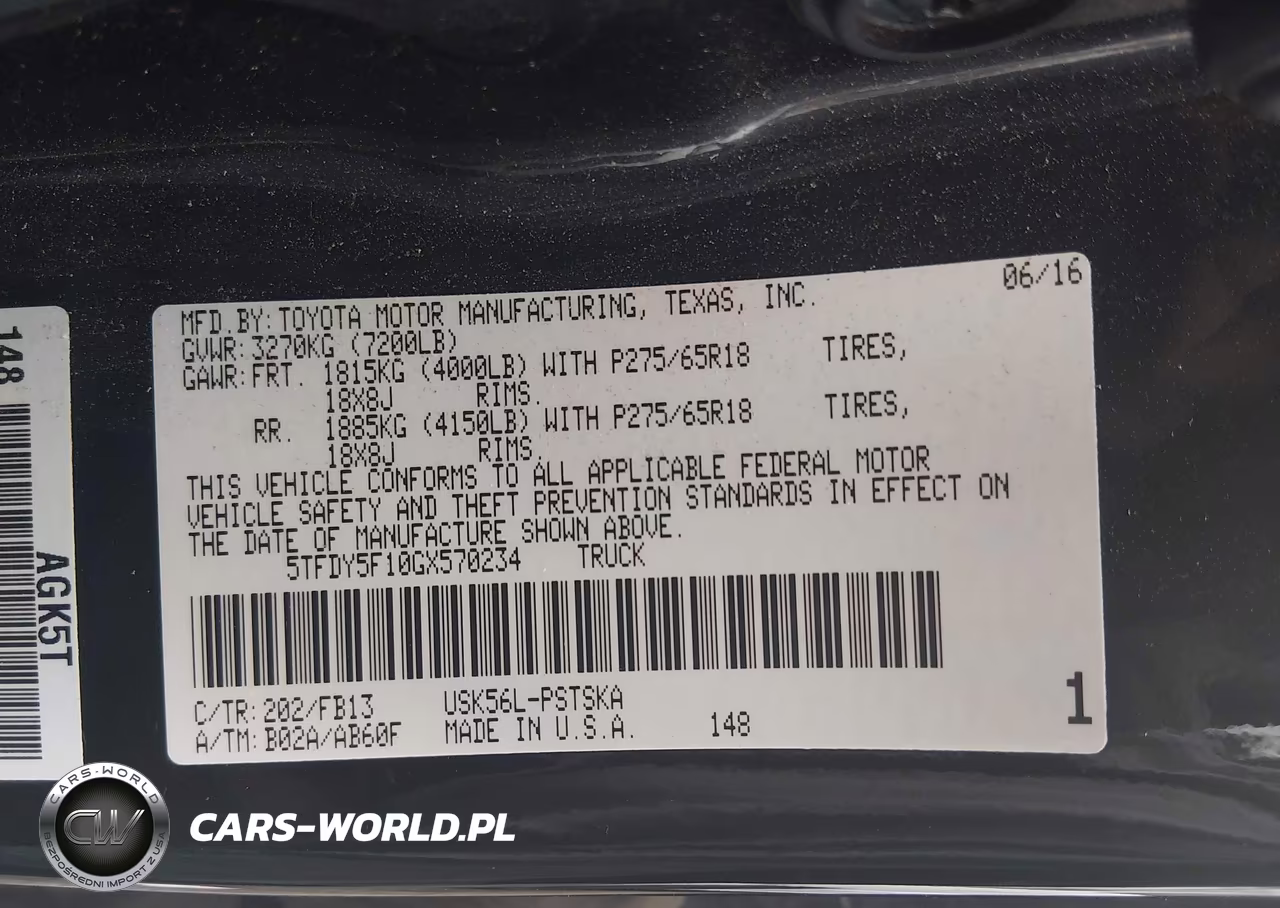2016 Toyota Tundra Sr5 5.7L V8 VIN:5TFDY5F10GX570234 - 9