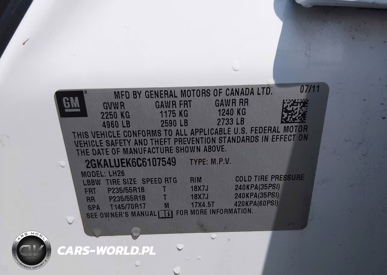2012 GMC Terrain Slt-1 VIN:2GKALUEK6C6107549 - 9