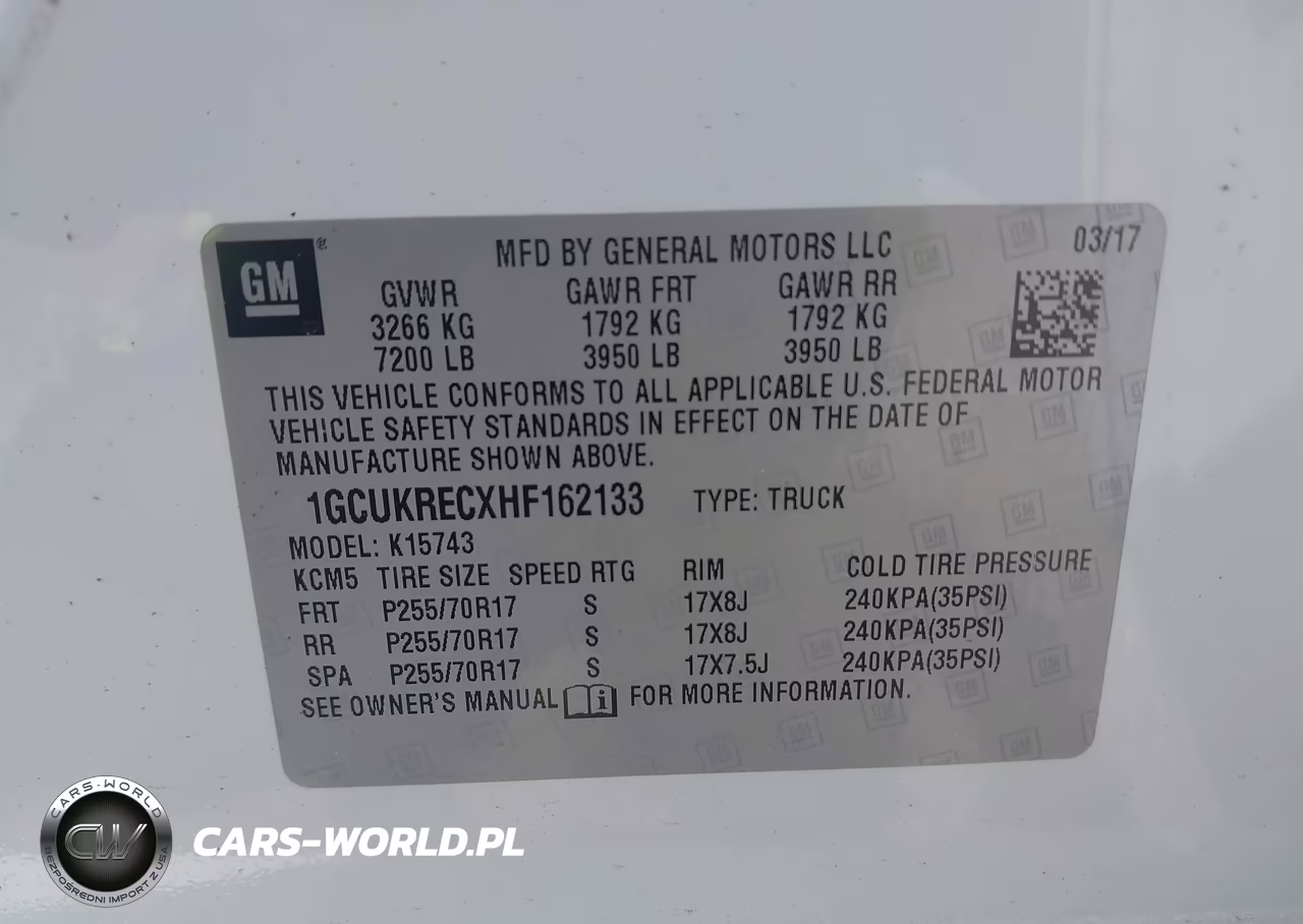 2017 Chevrolet Silverado 1500 Lt VIN:1GCUKRECXHF162133 - 9