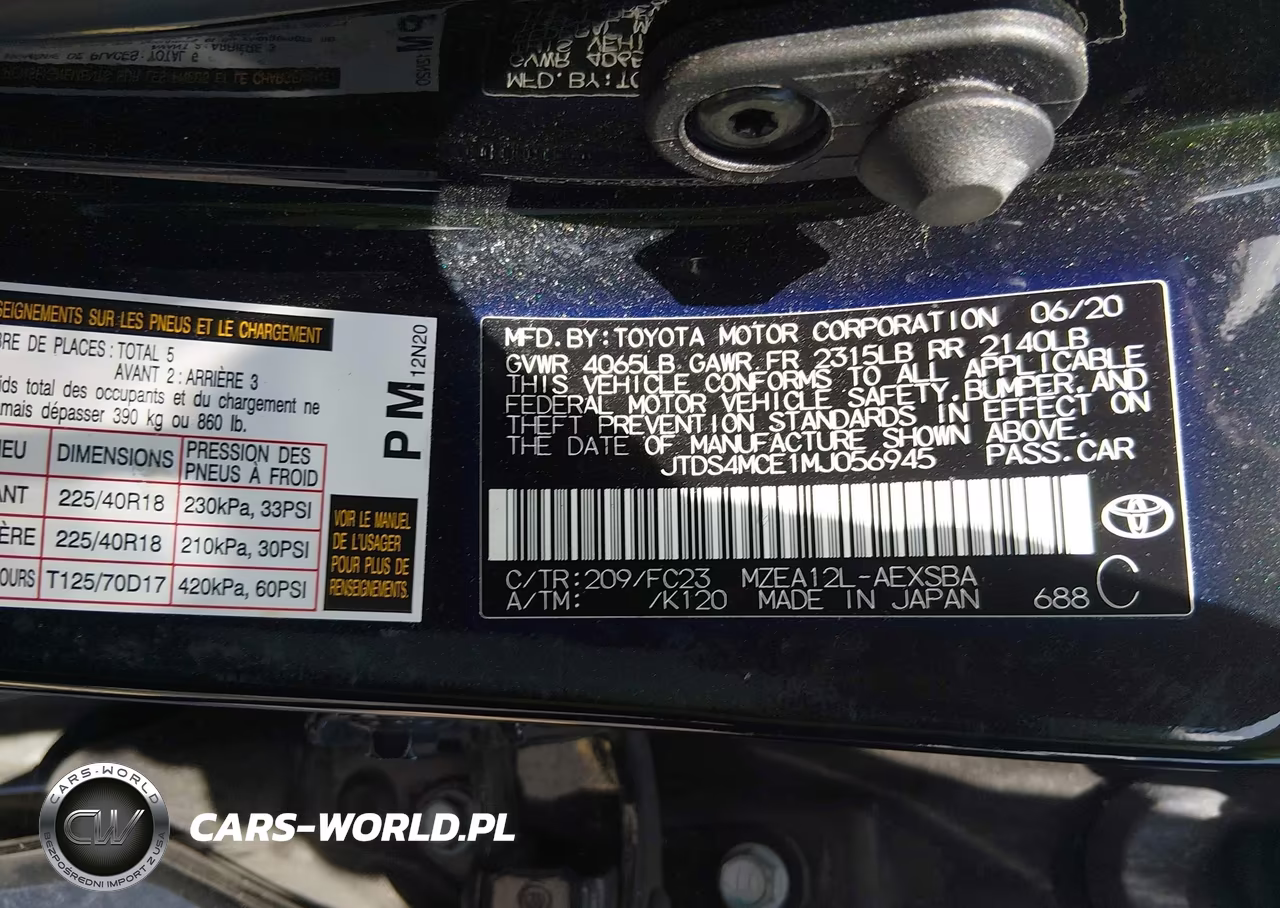2021 Toyota Corolla Se VIN:JTDS4MCE1MJ056945 - 9