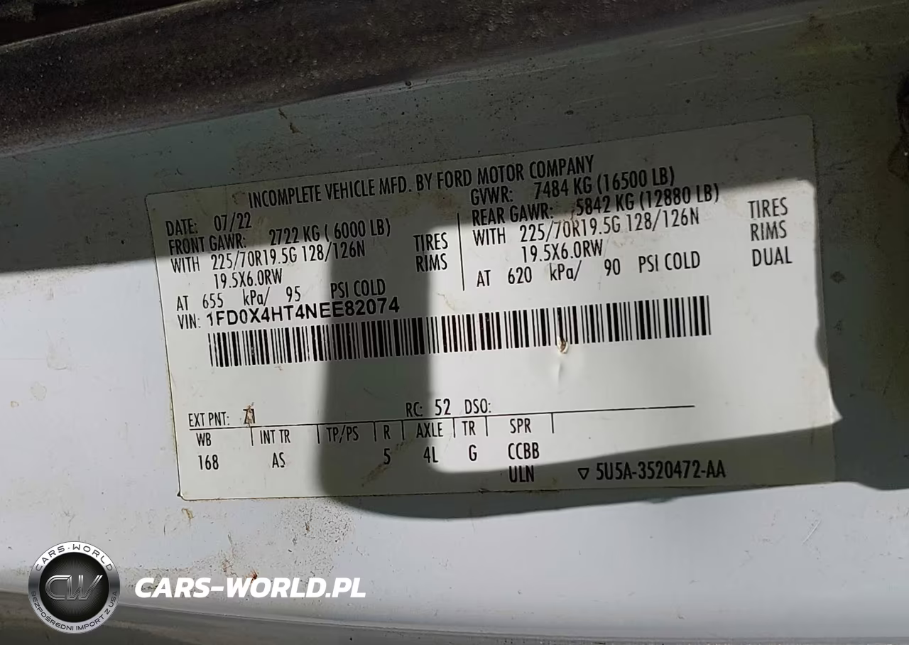 2022 Ford F-450 Chassis Xl VIN:1FD0X4HT4NEE82074 - 8