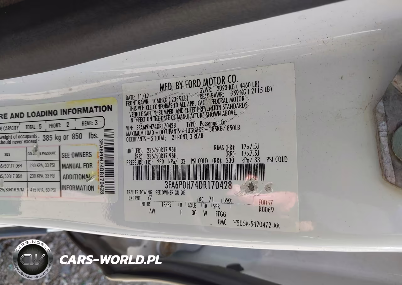 2013 Ford Fusion Se VIN:3FA6P0H74DR170428 - 9