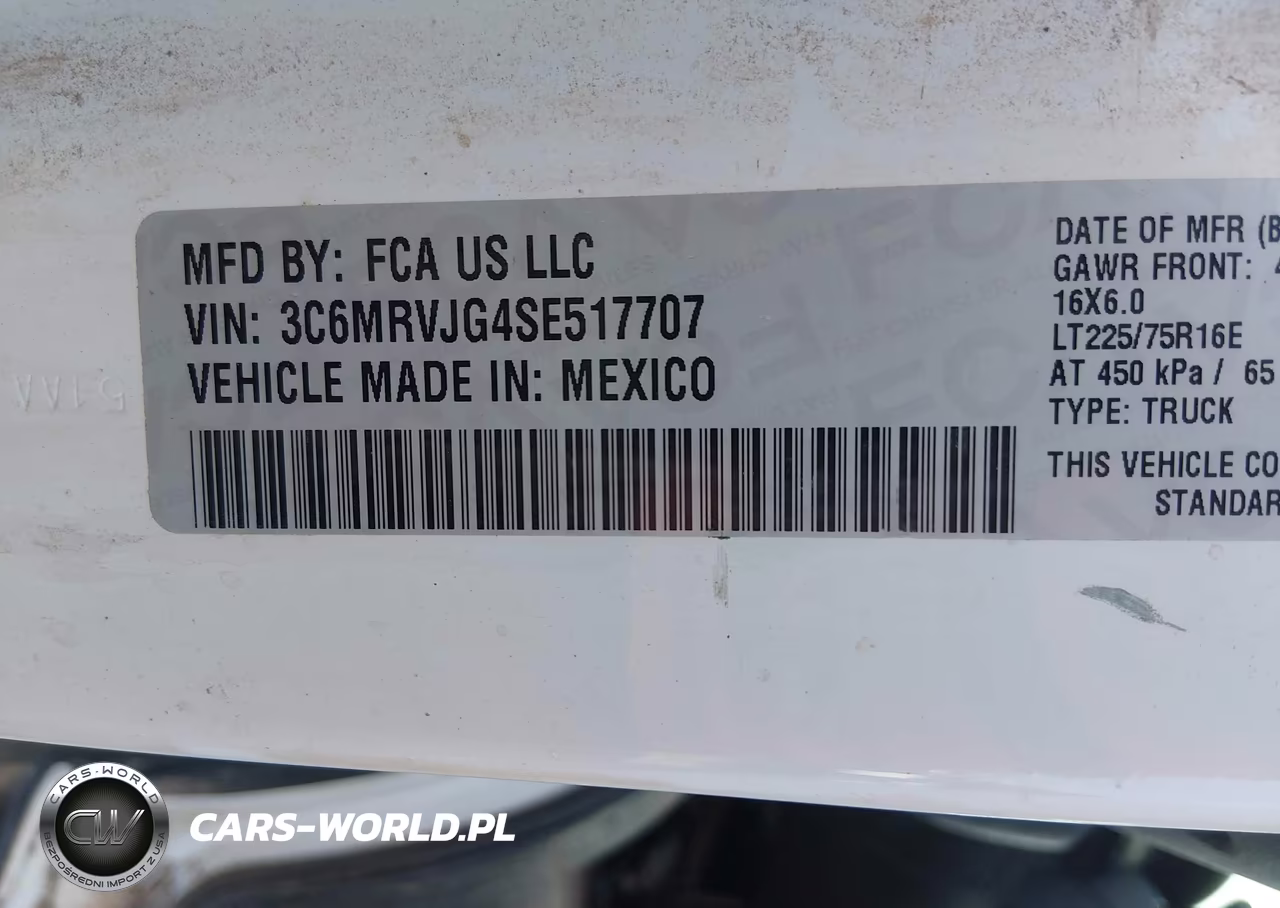 2025 Ram Promaster 3500 Cargo Van Tradesman High Roof 159 Wb Ext VIN:3C6MRVJG4SE517707 - 9