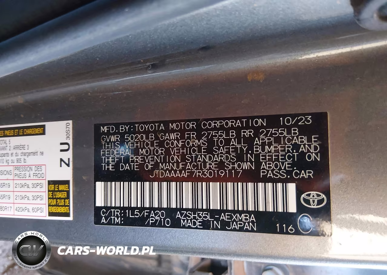 2024 Toyota Crown Xle VIN:JTDAAAAF7R3019117 - 9